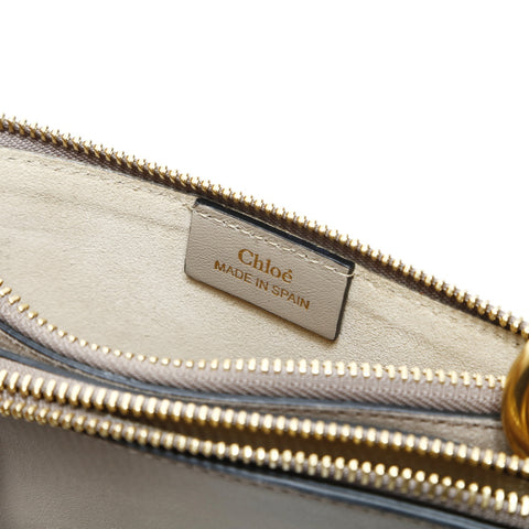 Chloe Jane Fringe Leather Suede Shoulder Bag beige WS24766