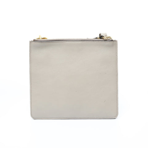 Chloe Jane Fringe Leather Suede Shoulder Bag beige WS24766