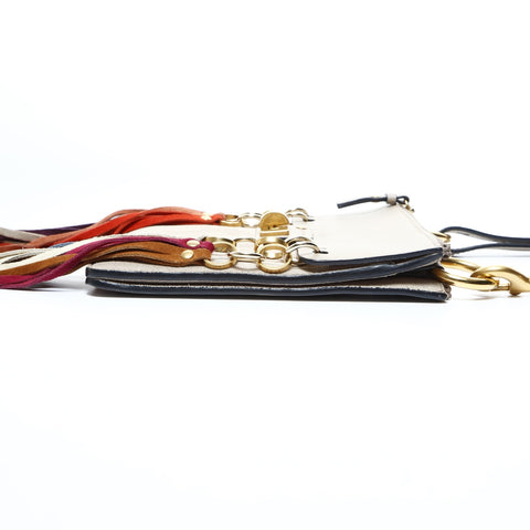 Chloe Jane Fringe Leather Suede Shoulder Bag beige WS24766