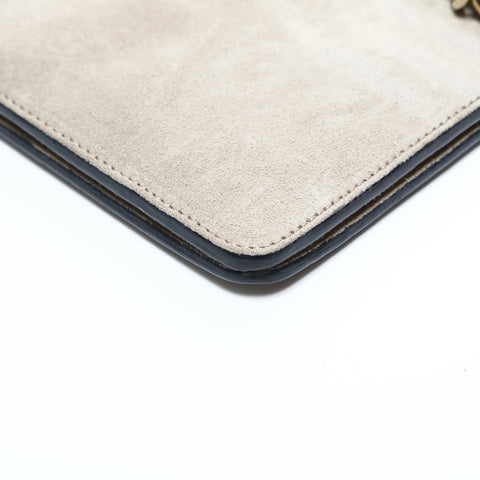 Chloe Jane Fringe Leather Suede Shoulder Bag beige WS24766