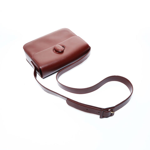 CARTIER Must Do Leather Shoulder Bag Red WS24771