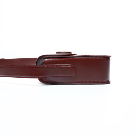 CARTIER Must Do Leather Shoulder Bag Red WS24771