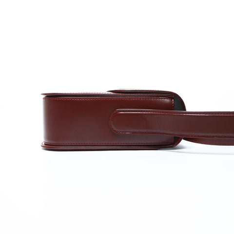 CARTIER Must Do Leather Shoulder Bag Red WS24771