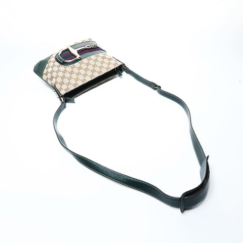 GUCCI GG canvas horsebit Shoulder Bag beige WS24772