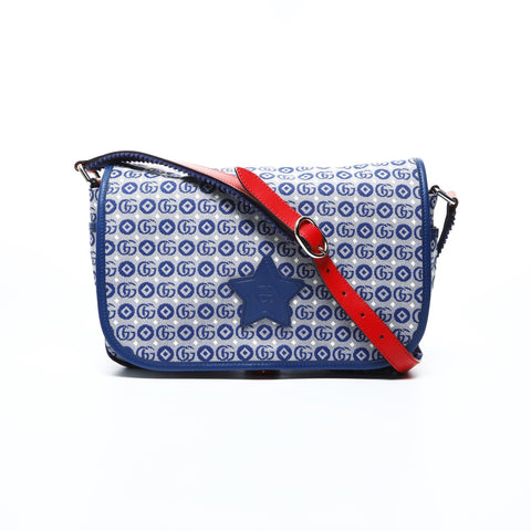 GUCCI GG Canvas Star Umhängetasche blau WS24773