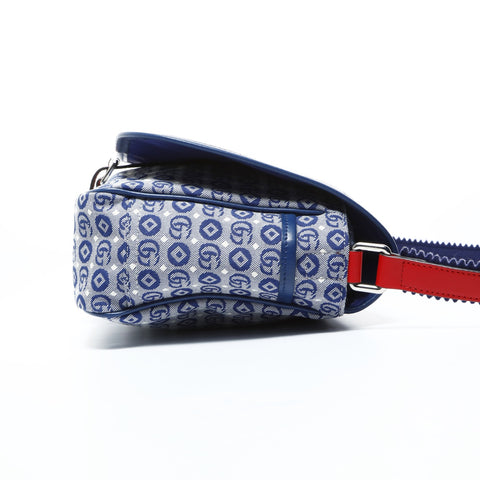 GUCCI GG Canvas Star Shoulder Bag blue WS24773