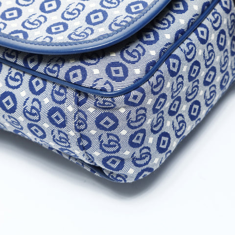 GUCCI GG Canvas Star Shoulder Bag blue WS24773