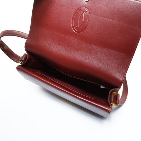 CARTIER must do Shoulder Bag Red WS24774