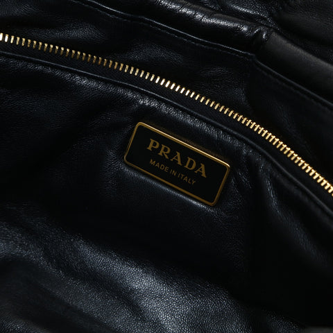 PRADA Logo Padded Nappa 2way Shoulder Bag black WS24777