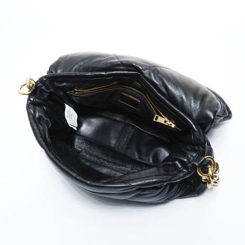 PRADA Logo Padded Nappa 2way Shoulder Bag black WS24777