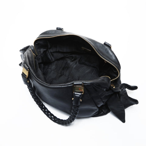 Salvatore Ferragamo ribbon Shoulder Bag black WS24778