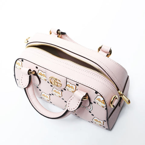 GUCCI Animal logo 2way Handbag pink WS24779