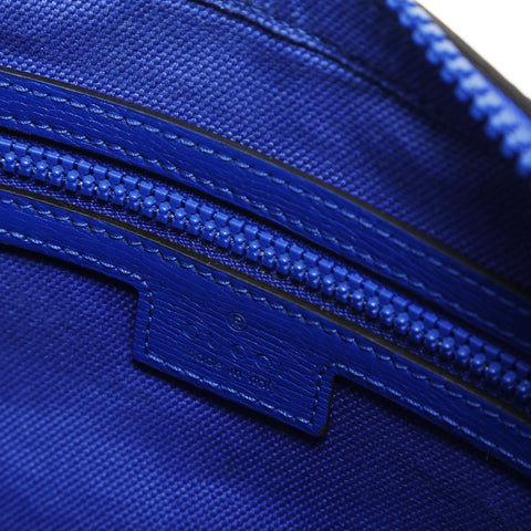 GUCCI Interlocking G print Shoulder Bag blue WS24785