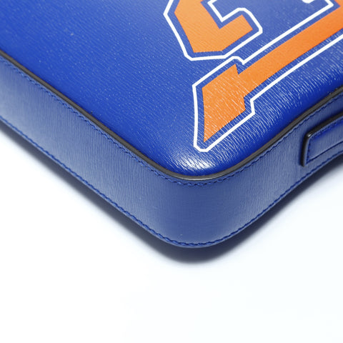 GUCCI Interlocking G print Shoulder Bag blue WS24785