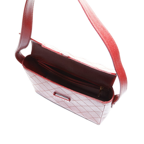 CHANEL 5th Series 1997-1999 Caviar Wild Stitch Camera Bag One Belt Shoulder Bag Red WS24788