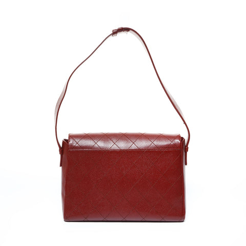 CHANEL 5th Series 1997-1999 Caviar Wild Stitch Camera Bag One Belt Shoulder Bag Red WS24788