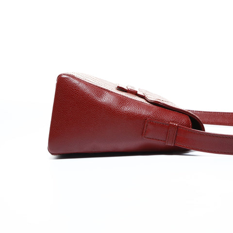 CHANEL 5th Series 1997-1999 Caviar Wild Stitch Camera Bag One Belt Shoulder Bag Red WS24788