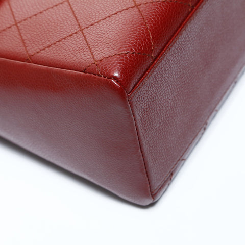 CHANEL 5th Series 1997-1999 Caviar Wild Stitch Camera Bag One Belt Shoulder Bag Red WS24788