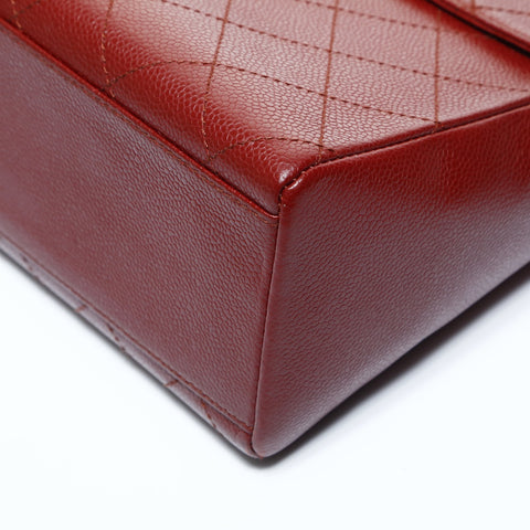 CHANEL 5th Series 1997-1999 Caviar Wild Stitch Camera Bag One Belt Shoulder Bag Red WS24788