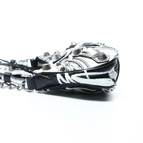 BALENCIAGA Luca Goal Graffiti 2way Shoulder Bag black WS24789