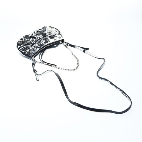 BALENCIAGA Luca Goal Graffiti 2way Shoulder Bag black WS24789