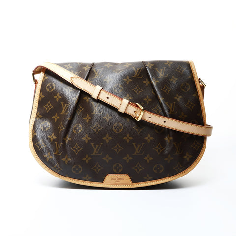 LOUIS VUITTON 2013 Monogram Menilmontant MM Shoulder Bag Brown WS24790