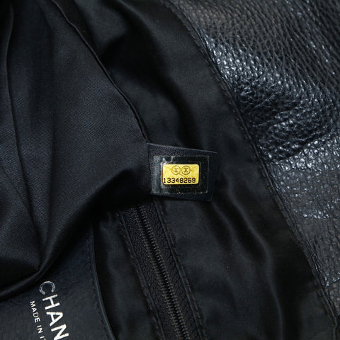 CHANEL No. 13 2009-2010 On the Road Hobo Calfskin Shoulder Bag black WS24792