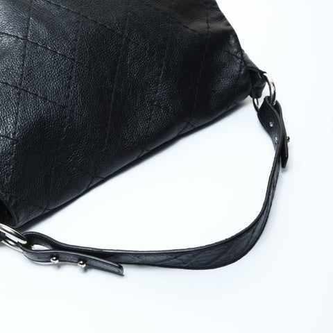 CHANEL No. 13 2009-2010 On the Road Hobo Calfskin Shoulder Bag black WS24792