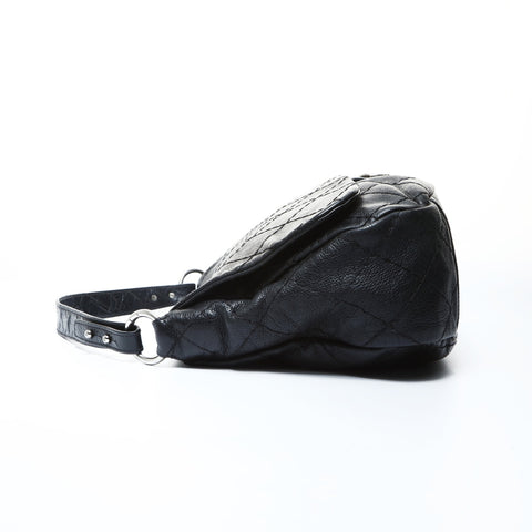 CHANEL No. 13 2009-2010 On the Road Hobo Calfskin Shoulder Bag black WS24792