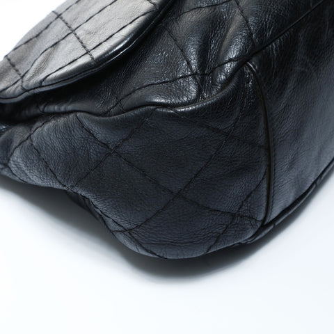 CHANEL No. 13 2009-2010 On the Road Hobo Calfskin Shoulder Bag black WS24792