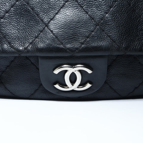 CHANEL No. 13 2009-2010 On the Road Hobo Calfskin Shoulder Bag black WS24792