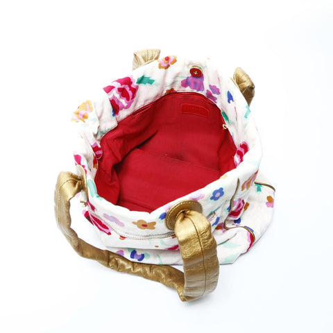 CHANEL No. 9 2004-2005 Canvas Floral Print Tote Bag multicolor WS24793