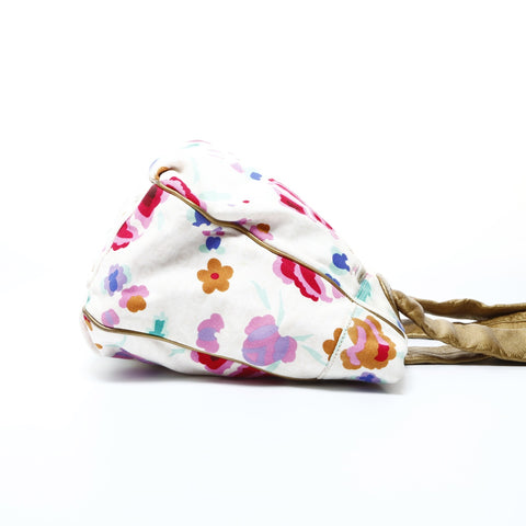 CHANEL No. 9 2004-2005 Canvas Floral Print Tote Bag multicolor WS24793