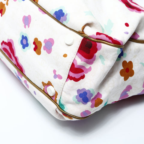 CHANEL No. 9 2004-2005 Canvas Floral Print Tote Bag multicolor WS24793