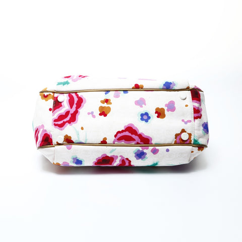 CHANEL No. 9 2004-2005 Canvas Floral Print Tote Bag multicolor WS24793