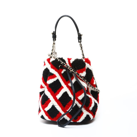 CHANEL No. 23 Mouton Boa Basket 2016-2017 Shoulder Bag multicolor WS24795