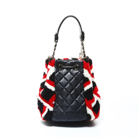 CHANEL No. 23 Mouton Boa Basket 2016-2017 Shoulder Bag multicolor WS24795