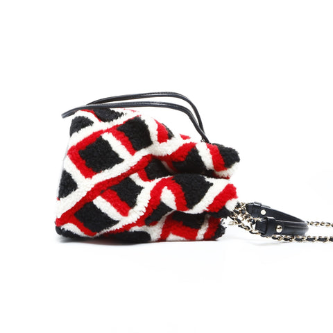 CHANEL No. 23 Mouton Boa Basket 2016-2017 Shoulder Bag multicolor WS24795