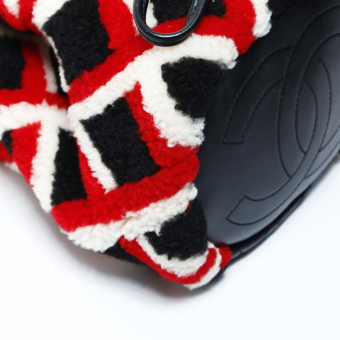 CHANEL No. 23 Mouton Boa Basket 2016-2017 Shoulder Bag multicolor WS24795