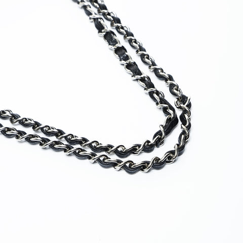 CHANEL No. 12 Caviar Matelasse 25 Double Flap Silver Metal 2008-2009 Shoulder Bag black WS24796