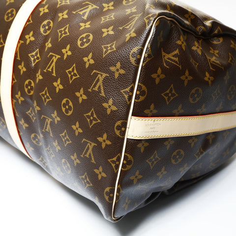 LOUIS VUITTON 2003 Monogram Keepall Bandouliere 55 Boston bag Brown WS24797