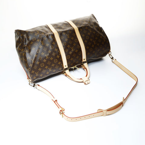 LOUIS VUITTON 2003 Monogram Keepall Bandouliere 55 Boston bag Brown WS24797