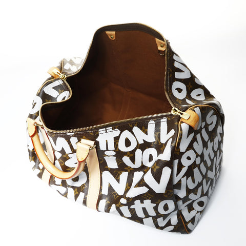 LOUIS VUITTON 2001 Monogram Graffiti Keepall 50 Boston bag Brown WS24798