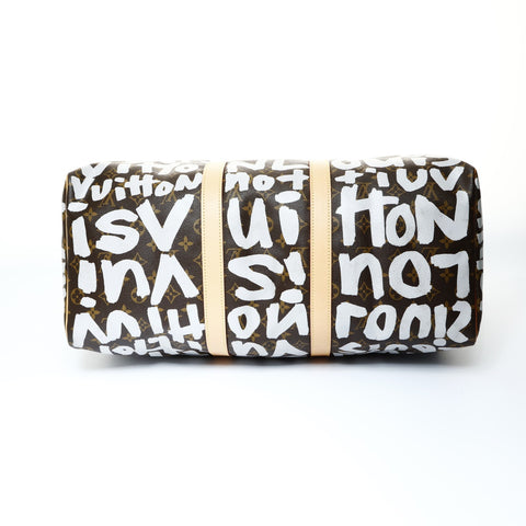 LOUIS VUITTON 2001 Monogram Graffiti Keepall 50 Boston bag Brown WS24798