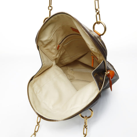 LOUIS VUITTON 2014 Karl Lagerfeld Punching Bag Baby Monogram Shoulder Bag Brown WS24800