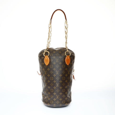 LOUIS VUITTON 2014 Karl Lagerfeld Punching Bag Baby Monogram Shoulder Bag Brown WS24800