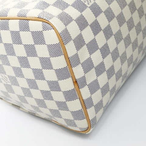 LOUIS VUITTON 2011 Damier Azur Speedy 30 Handbag white WS24802