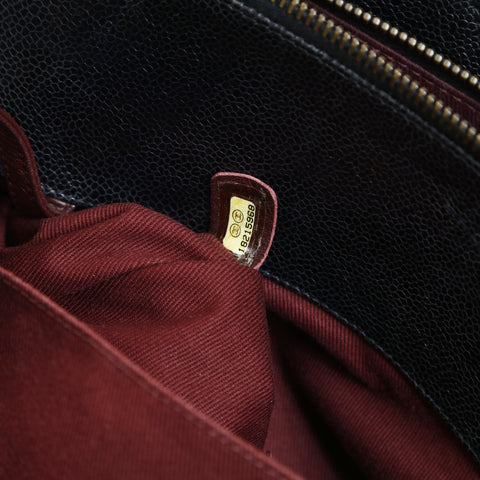 CHANEL No. 12 2008-2009 Chain Tote Matelasse Shoulder Bag black WS24804