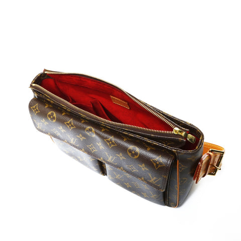 LOUIS VUITTON 2008 Monogram Viva Cite GM Shoulder Bag Brown WS24809