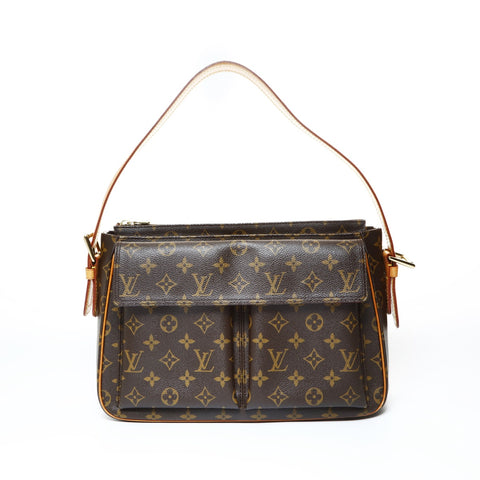 LOUIS VUITTON 2008 Monogram Viva Cite GM Shoulder Bag Brown WS24809